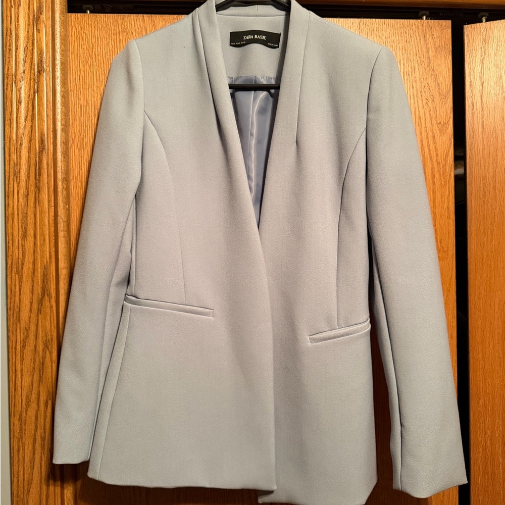 Zara Light Blue Women's Suit Jacket